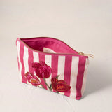 Tulip Stripe Mini Pouch - Pink