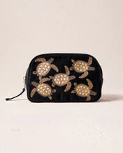 Load image into Gallery viewer, Elizabeth Scarlett Turtle Conservation Cosmetics Bag - Charcoal
