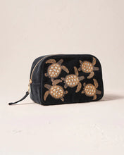 Load image into Gallery viewer, Elizabeth Scarlett Turtle Conservation Cosmetics Bag - Charcoal
