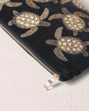 Load image into Gallery viewer, Elizabeth Scarlett Turtle Conservation Everyday Pouch - Charcoal
