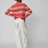 Two-Toned Cotton Jeans - White