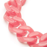 Flat Chain Bracelet - Watermelon Marble