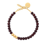 Mini Beads Necklace - Bordeaux/Gold