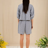 Vida Reversible Jacket - Navy/Lemon