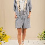 Vida Reversible Jacket - Navy/Lemon