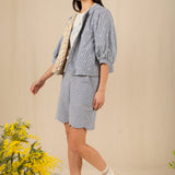 Vida Reversible Jacket - Navy/Lemon