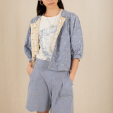 Vida Reversible Jacket - Navy/Lemon