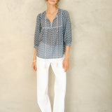 Viti Gathered Top - Blue