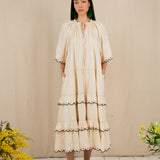 Winona Dress - Ecru Multi