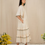 Winona Dress - Ecru Multi