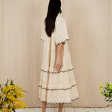 Winona Dress - Ecru Multi