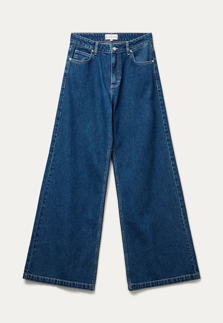 Blanche Wayne Box Jeans - Mid Blue