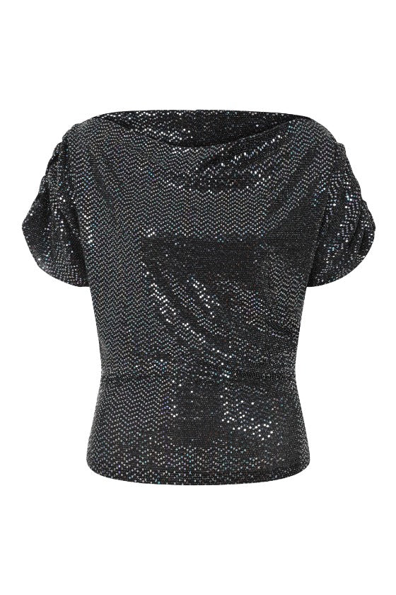Margot Top - Gunmetal Sparkle