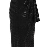 Lucy Wrap Skirt - Black Sparkle