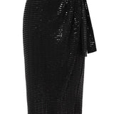 Lucy Wrap Skirt - Black Sparkle