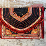 LBL Sequin Clutch Bag - Black/Red Mix