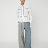 Wide Shirt With Artworks - White