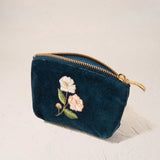Wild Rose Coin Purse - Ink Blue