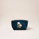 Wild Rose Coin Purse - Ink Blue