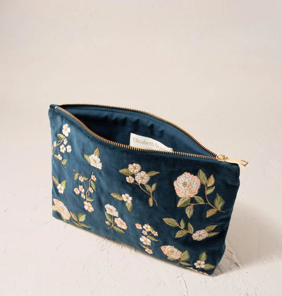 Wild Rose Everyday Pouch - Ink Blue