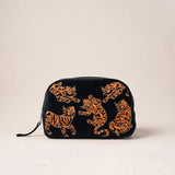 Wild Tiger Makeup Bag - Charcoal