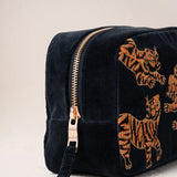 Wild Tiger Makeup Bag - Charcoal