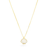 Shell Pendant Necklace - White Jade