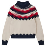 Nordic Yoke Roll Collar - Navy/Jasmine/Akane