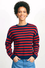 Load image into Gallery viewer, Jumper 1234 Little Stripe Guernsey - Navy/Red
