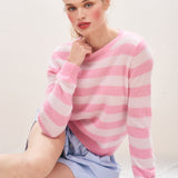 Stripe Crew Jumper - Candy/Sakura