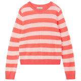 Stripe Crew Jumper - Cerise/Powder Puff