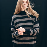 Stripe Breton Jumper - Black/Mull