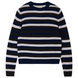 3 Stripe Crew Jumper - Bitter/Navy/Fog