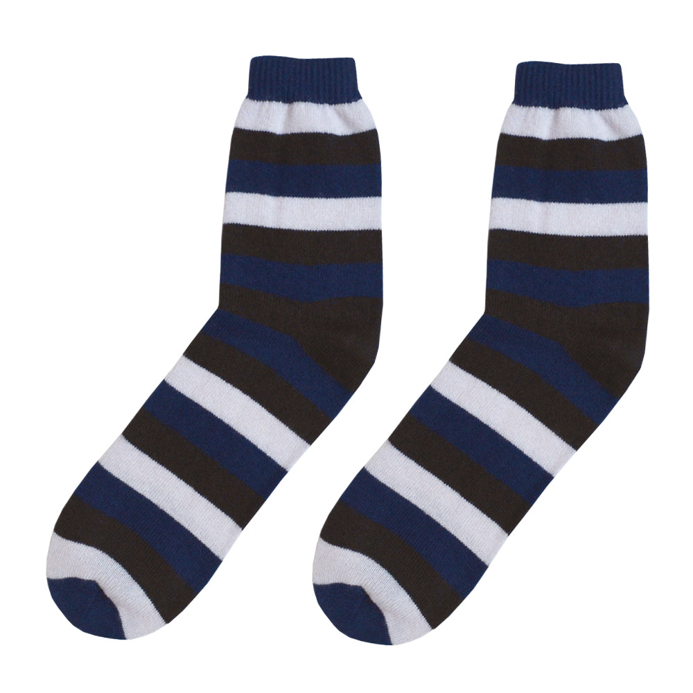 3 Stripe Socks - Navy/Fog/Bitter