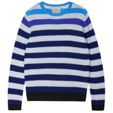 Gradient Stripe Crew Jumper - Sky/Multi