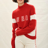 Contrast Ski Turtle Jumper - Red/White