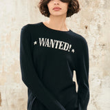 Wanted Crew Jumper - Black/Cream