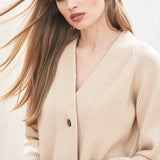 Rib Cardigan - Macaroon