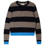 Contrast Stripe Crew Jumper - Black/Vapor/Sky