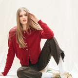 Distressed Cardigan - Dull Red