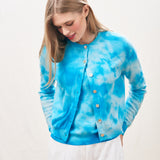 Batik Cardigan - Pale Blue/Peacock