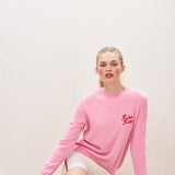 Kiss Kiss Crew Jumper - Candy Rose