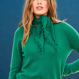 Distressed Triangle Scarf - Olive Green