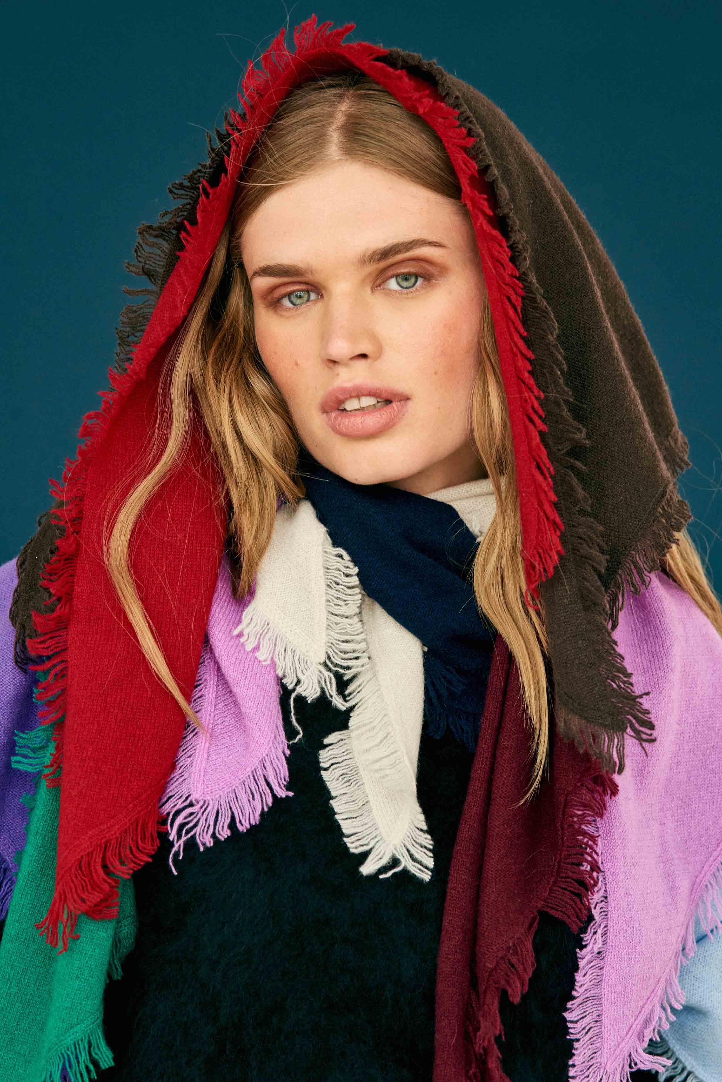 Distressed Triangle Scarf - Pluto