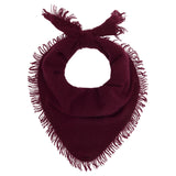 Distressed Triangle Scarf - Burgundy