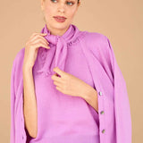 Distressed Triangle Scarf - Misty Purple
