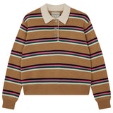 Tipping Stripe Rugby Shirt - Earth Yellow/Multi