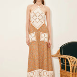 Marva Crochet Halter Dress - Multi