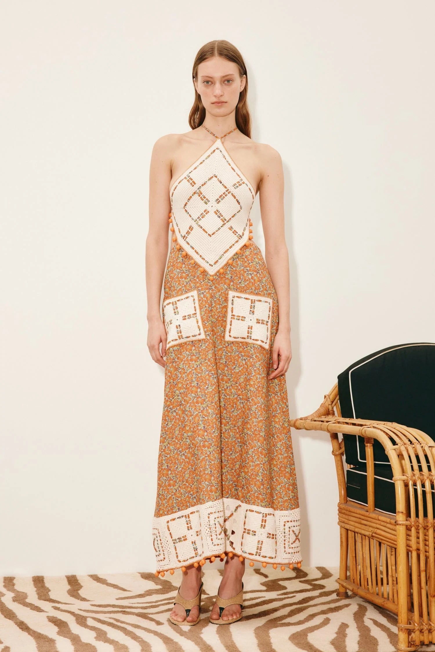 Marva Crochet Halter Dress