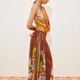 Alfie Ruched Trousers - Chocolate